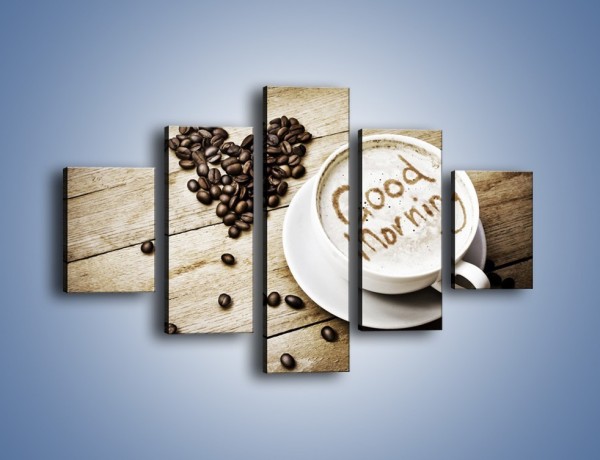 Obraz na płótnie – Z miłości do kawy – pięcioczęściowy JN710W1