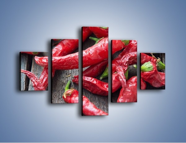 Obraz na płótnie – Rozsypane papryczki chili – pięcioczęściowy JN739W1