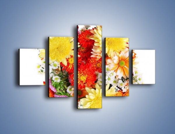 Obraz na płótnie – Bukiecik kwiatów z ogródka – pięcioczęściowy K118W1