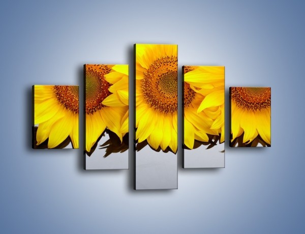 Obraz na płótnie – Najpiękniejsza odsłona słoneczników – pięcioczęściowy K416W1