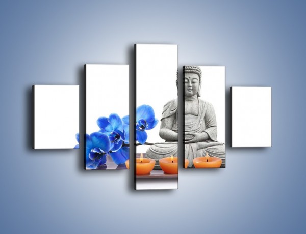 Obraz na płótnie – Budda i kwiat – pięcioczęściowy K593W1