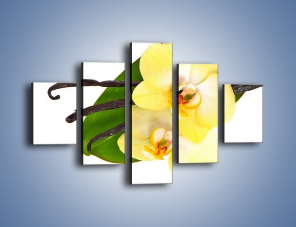 Obraz na płótnie – Waniliowa kwiatowa kompozycja – pięcioczęściowy K857W1