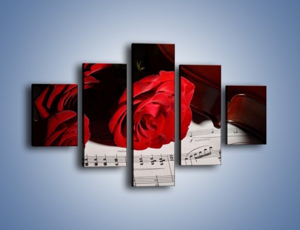 Obraz na płótnie – Sonety pisane miłością do róż – pięcioczęściowy K906W1