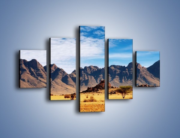 Obraz na płótnie – Góry w pustynnym krajobrazie – pięcioczęściowy KN030W1