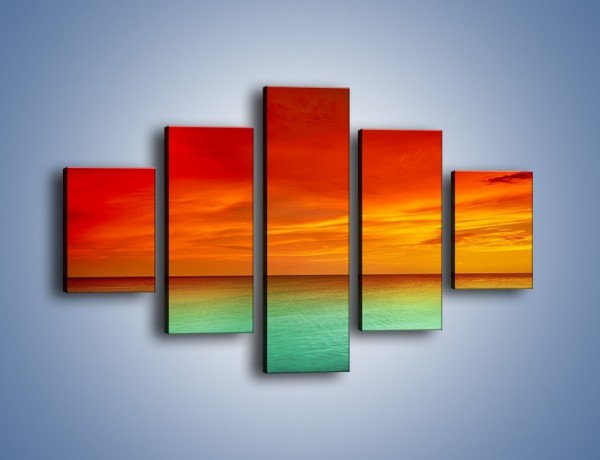 Obraz na płótnie – Horyzont w kolorach tęczy – pięcioczęściowy KN1303AW1