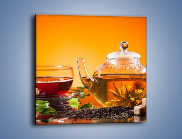 Obraz na płótnie – Dzbanuszek świeżej herbaty – jednoczęściowy kwadratowy JN626