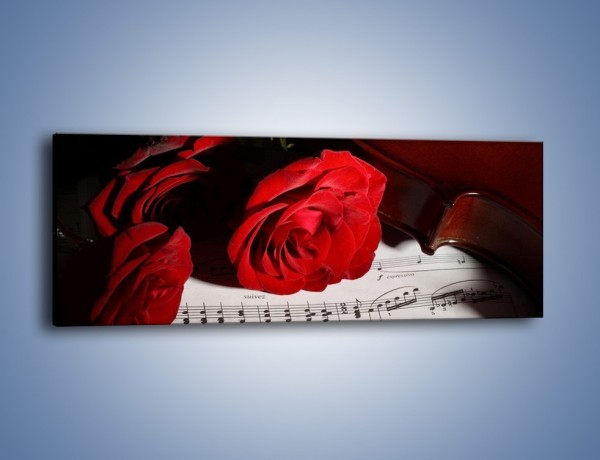 Obraz na płótnie – Sonety pisane miłością do róż – jednoczęściowy panoramiczny K906