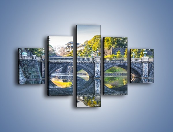 Obraz na płótnie – Kamienny most z okularami – pięcioczęściowy KN899W1