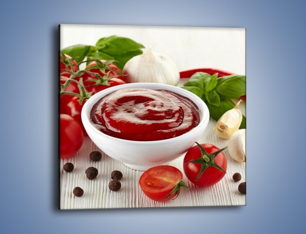 Obraz na płótnie – Pomidorowy przecier do sosów – jednoczęściowy kwadratowy JN636