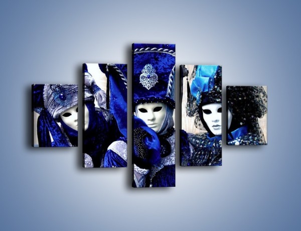 Obraz na płótnie – Weneckie maski i księżniczki – pięcioczęściowy L012W1
