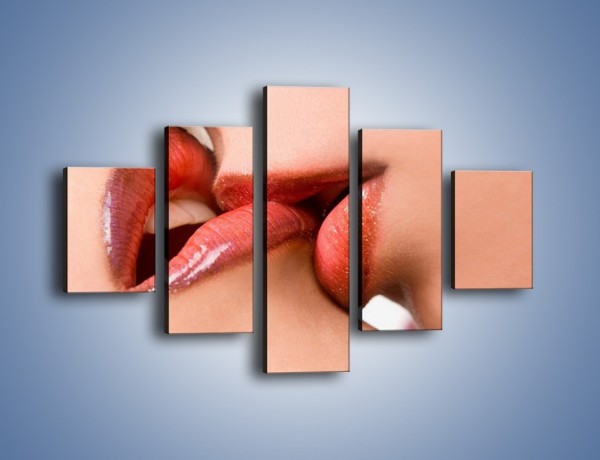 Obraz na płótnie – Krwisty pocałunek – pięcioczęściowy L111W1