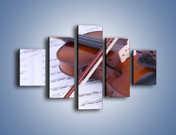 Obraz na płótnie – Melodia grana na skrzypcach – pięcioczęściowy O003W1