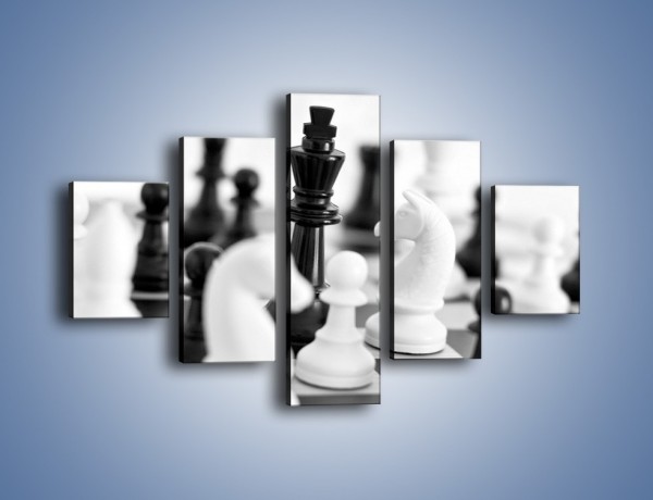 Obraz na płótnie – Walka o wygraną w szachy – pięcioczęściowy O097W1