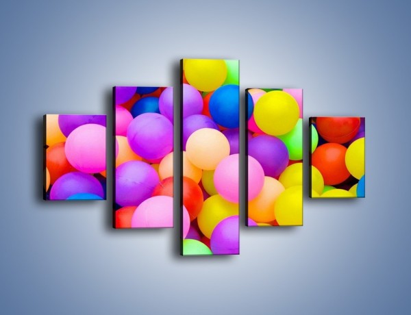 Obraz na płótnie – Basen z kolorowymi piłeczkami – pięcioczęściowy O208W1