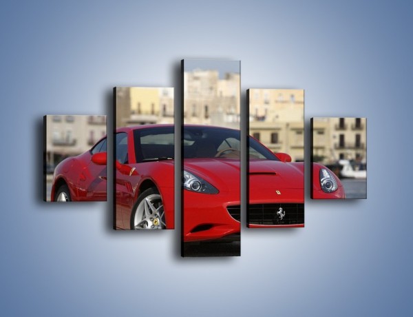 Obraz na płótnie – Czerwone Ferrari California – pięcioczęściowy TM057W1