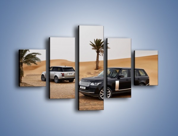 Obraz na płótnie – Range Rovery na pustyni – pięcioczęściowy TM154W1