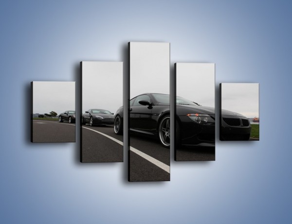 Obraz na płótnie – Luksusowe samochody na drodze – pięcioczęściowy TM179W1