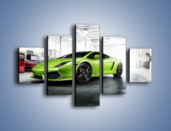 Obraz na płótnie – Lamborghini Gallardo w garażu – pięcioczęściowy TM205W1