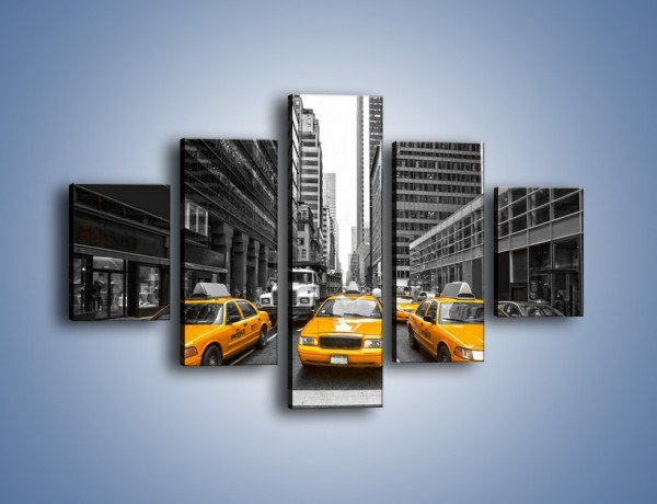 Obraz na płótnie – Żółte taksówki na Manhattanie – pięcioczęściowy TM220W1