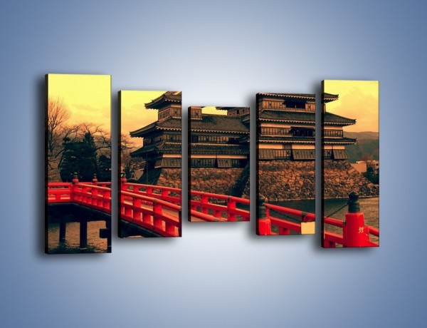 Obraz na płótnie – Japońska architektura – pięcioczęściowy AM235W2