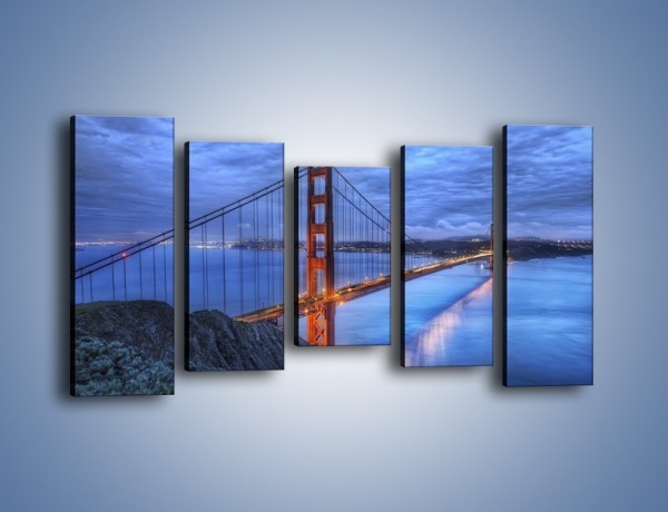 Obraz na płótnie – Most Golden Gate – pięcioczęściowy AM328W2