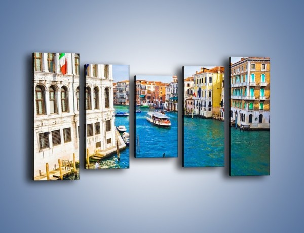 Obraz na płótnie – Kolorowy świat Wenecji – pięcioczęściowy AM362W2