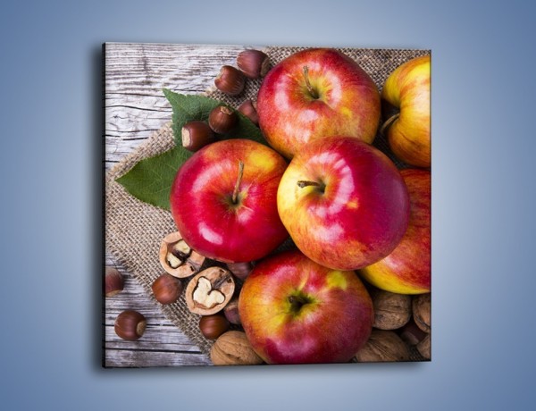 Obraz na płótnie – Jabłka z orzechami – jednoczęściowy kwadratowy JN669