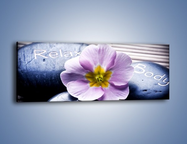 Obraz na płótnie – Kwiat z przekazem – jednoczęściowy panoramiczny K982
