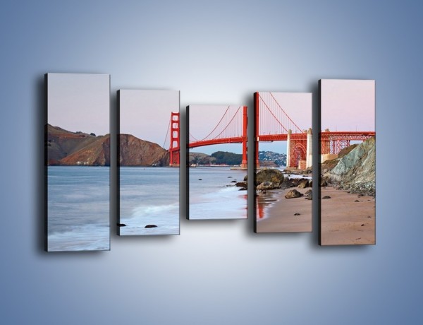 Obraz na płótnie – Most Golden Gate – pięcioczęściowy AM406W2
