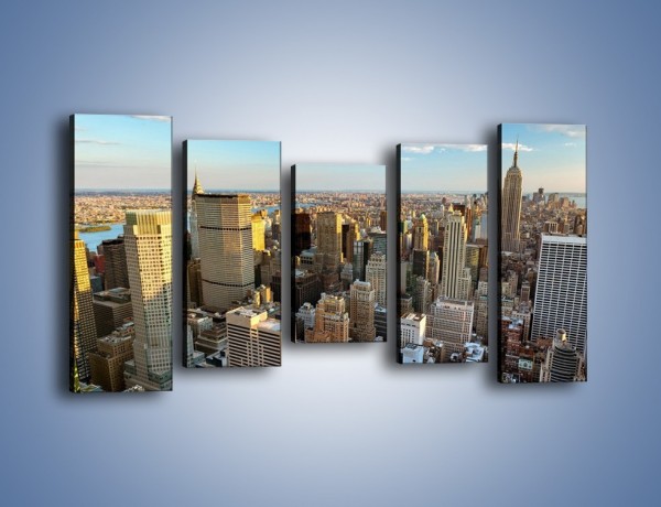 Obraz na płótnie – Manhattan w Nowym Yorku – pięcioczęściowy AM412W2