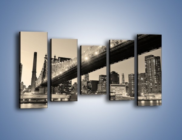 Obraz na płótnie – Most Qeensboro w Nowym Yorku – pięcioczęściowy AM438W2