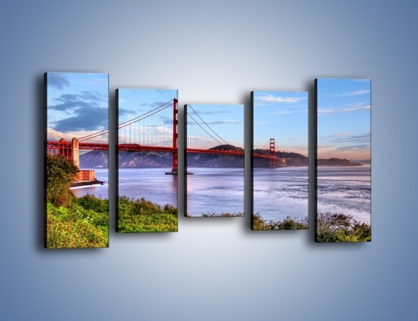 Obraz na płótnie – Most Golden Gate w San Francisco – pięcioczęściowy AM444W2