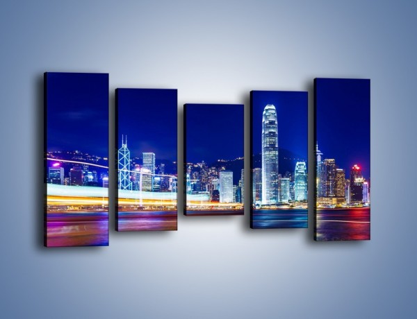 Obraz na płótnie – Panorama Hong Kongu – pięcioczęściowy AM499W2