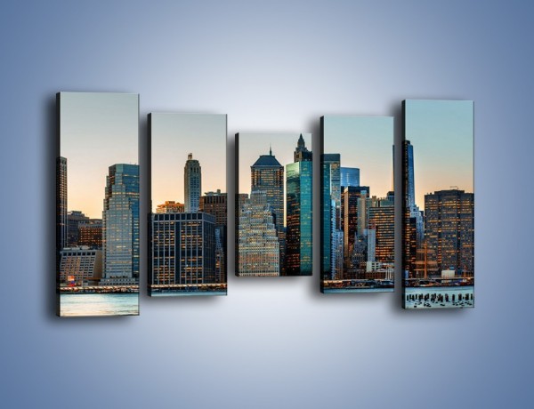 Obraz na płótnie – Panorama Manhattanu – pięcioczęściowy AM521W2