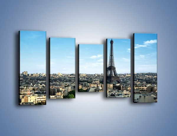 Obraz na płótnie – Wieża Eiffla w Paryżu – pięcioczęściowy AM561W2