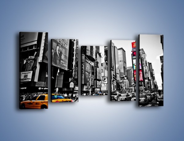 Obraz na płótnie – Times Square w godzinach szczytu – pięcioczęściowy AM598W2