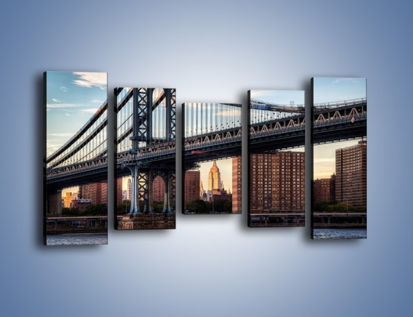 Obraz na płótnie – Manhattan Bridge – pięcioczęściowy AM607W2