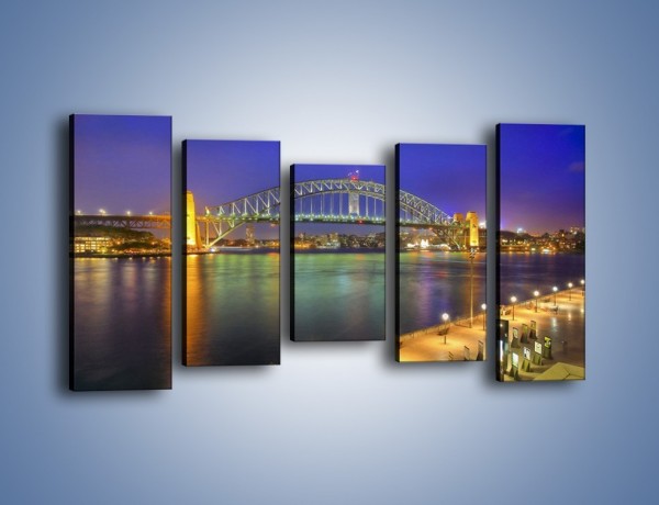 Obraz na płótnie – Most nad zatoką Port Jackson w Sydney – pięcioczęściowy AM631W2