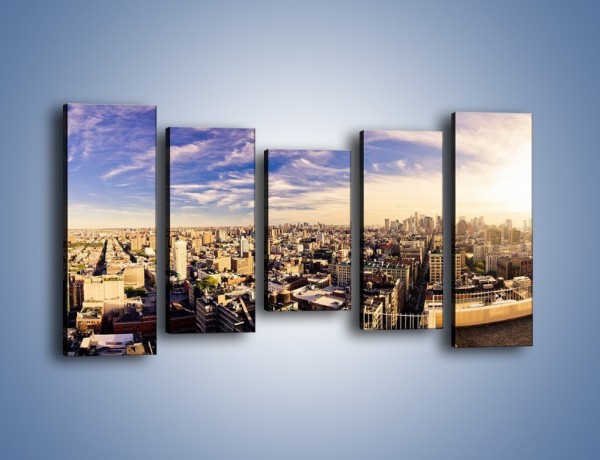 Obraz na płótnie – Panorama Nowego Jorku – pięcioczęściowy AM650W2