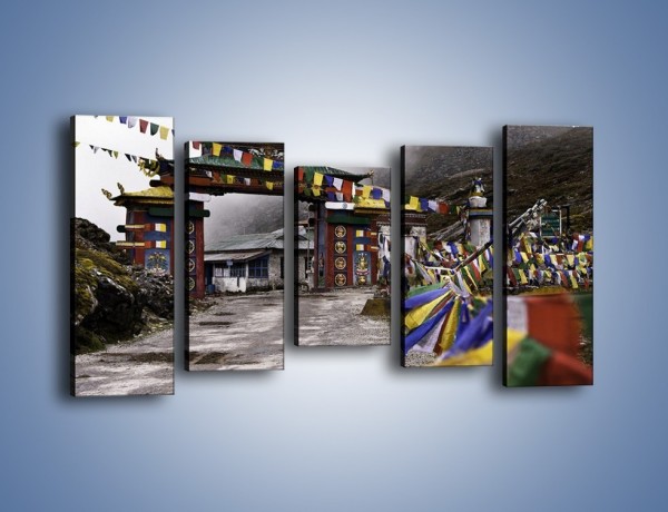Obraz na płótnie – Brama do miasta Tawang w Tybecie – pięcioczęściowy AM689W2