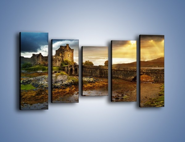 Obraz na płótnie – Zamek Eilean Donan w Szkocji – pięcioczęściowy AM697W2