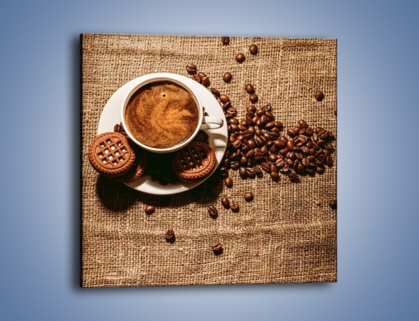 Obraz na płótnie – Kawowe słodkości na deser – jednoczęściowy kwadratowy JN676