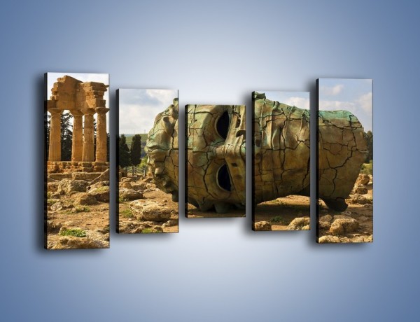 Obraz na płótnie – Ruiny Świątyni Kastora i Polluksa – pięcioczęściowy AM705W2