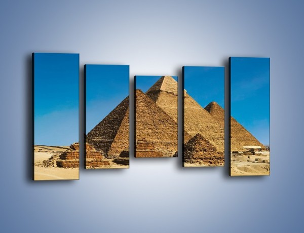 Obraz na płótnie – Piramidy w Egipcie – pięcioczęściowy AM723W2
