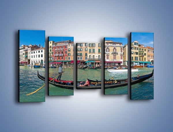 Obraz na płótnie – Panorama Canal Grande w Wenecji – pięcioczęściowy AM745W2