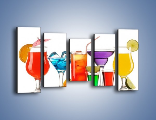 Obraz na płótnie – Wakacyjne party z alkoholem – pięcioczęściowy JN092W2
