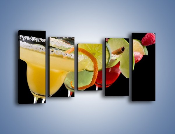 Obraz na płótnie – Drinki z dodatkiem owoców – pięcioczęściowy JN101W2