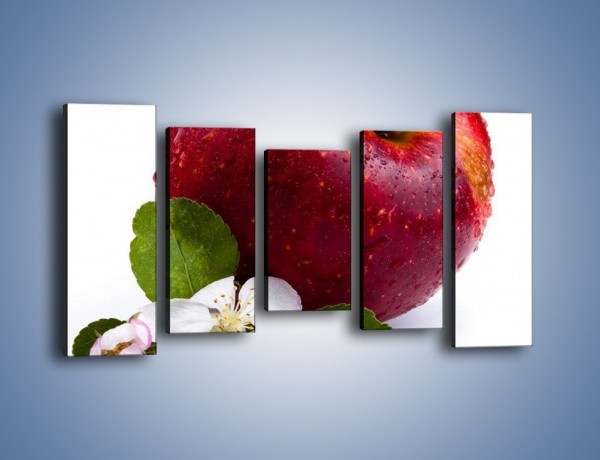 Obraz na płótnie – Polskie zdrowe jabłko – pięcioczęściowy JN102W2