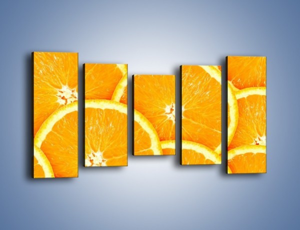Obraz na płótnie – Pomarańczowy zawrót głowy – pięcioczęściowy JN154W2