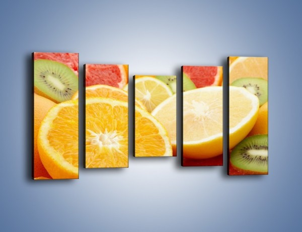 Obraz na płótnie – Kwaśny kęs witamin owocowych – pięcioczęściowy JN157W2